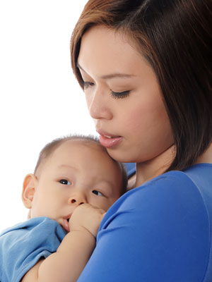 baby sucking thumb